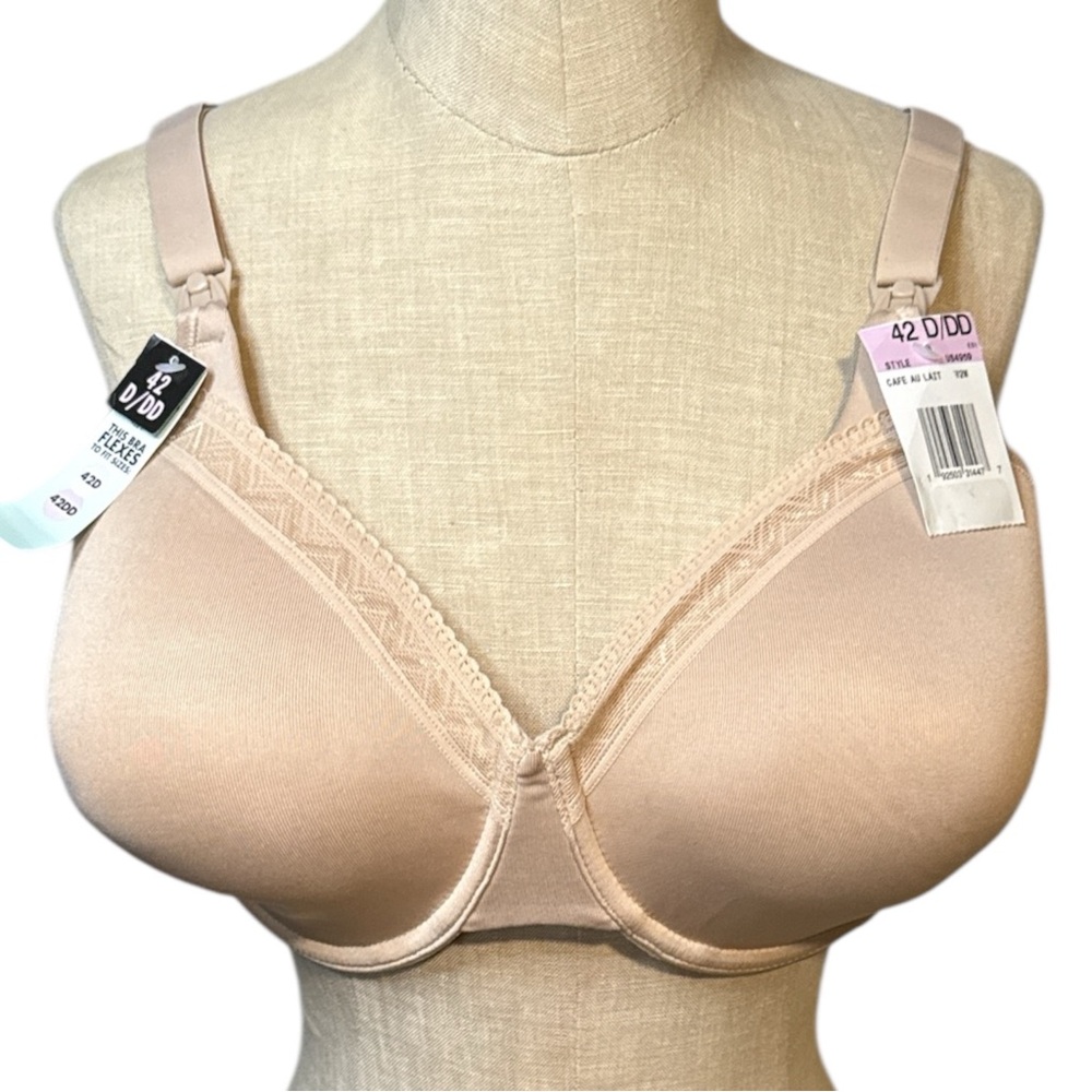 Playtex 18 Hour Smooth Wirefree Bra 4959 Café Au Lait Beige 42D-42DD NWT